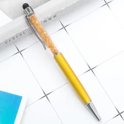 1Pcs Diamond Crystal Metal Ballpoint Pen Creative 2 In 1 Stylus Touch Pen Writing Ballpen Stationery Office School Supplies