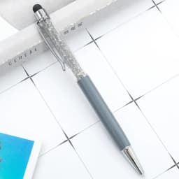 1Pcs Diamond Crystal Metal Ballpoint Pen Creative 2 In 1 Stylus Touch Pen Writing Ballpen Stationery Office School Supplies