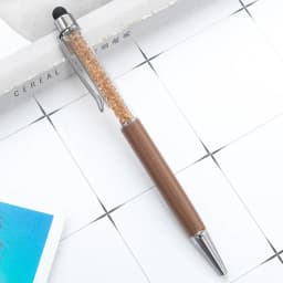1Pcs Diamond Crystal Metal Ballpoint Pen Creative 2 In 1 Stylus Touch Pen Writing Ballpen Stationery Office School Supplies