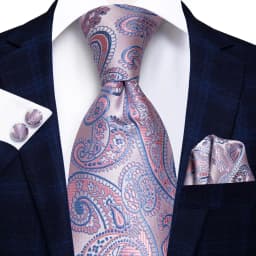 Hi-Tie Silk Mens Wedding Tie Peach Pink Solid Gift Necktie For Men Fashion Design High Quality Hanky Cufflink Set Business Party