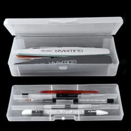 1Pc Rectangle Double-layer Nail Art Tool Empty Storage Box Tweezers Clippers Pens Polishing Nail Buffer Files Plastic Container