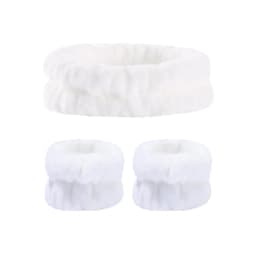 Fashion 2pcs One Pair Wash Face and Wrist Band Absorb Water Sweat Wiping Bracelet Hairband Moisture Proof Sleeve Wrist Guard
