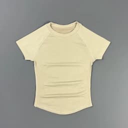 HISTELLO Sport Short Sleeve Top Seamless Yoga Leotard Clothing Women Running Sports T Shirt Workout Shirts Fitness Sports Vest