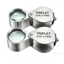 10-30X Gold/Silver Boxed Portable Blinds Folding Three Piece Jewelry/Labels/Reading Eye Tools Reading Magnifying Glass