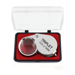10-30X Gold/Silver Boxed Portable Blinds Folding Three Piece Jewelry/Labels/Reading Eye Tools Reading Magnifying Glass