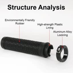 BUCKLOS Bicycle Grips Integrated Rubber Anti-slip Mtb Handlebar Cover Lock on Mountain Bike Handle Bar Cuffs BMX Cycling Parts