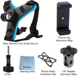 Motorcycle Helmet Chin Strap Mount for GoPro Hero 13 12 11 10 9 8 DJI Osmo Insta360 SJCAM SJ4000 AKASO Action Camera Accessories