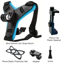 Motorcycle Helmet Chin Strap Mount for GoPro Hero 13 12 11 10 9 8 DJI Osmo Insta360 SJCAM SJ4000 AKASO Action Camera Accessories