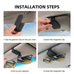 Car Sun Visor Glasses Case Holder Sunglasses Clip Ticket Card Clip Multifunction Portable Clip Auto Interior Accessories