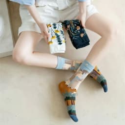 Hot Sale Colorful Cartoon Creative Fashion Vine Graffiti Novelty Men Women Socks Winter Warm Comfortable Cotton Sokken Dropship
