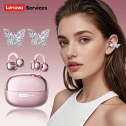 Choice Lenovo LE302 OWS Ear Clip Wireless Earphones Low Latency HD Call Bluetooth Headphones HiFi Music Sport Fashion Earbuds