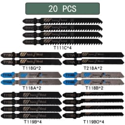 10/20/35/48Pcs T-Shaft Jigsaw Blades HCS Assorted Jig Saw Blades For Wood Plastic Metal Cutting T119B T111C T218A T118A T118B