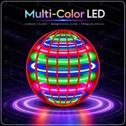 Pro Magic Flying Suspension Ball with Color LED & Auto 360° Gyro Spinner, Anti-Gravity Hover Orb, Outdoor Toy for Teens & Adults
