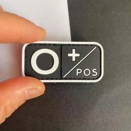 Small Patch with Hook,PVC Blood Type A B AB O POS NEG Emblemen,Patches Military Tactical Badges on Backpack,Outdoor Equipment