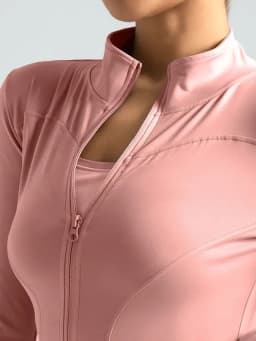 Fitness Jacket, Women's Tight Quick-Drying Top, 2025 Autumn Edition, Long-Sleeved Sun-Protective Stand-Up Collar, Sports Pilates