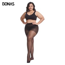 BONAS 15D XXXL Female Pantyhose Plus Size Tights Nylon Tear-resistant Women's Sexy Arbitrary Cut Stockings Collant Femme Tights