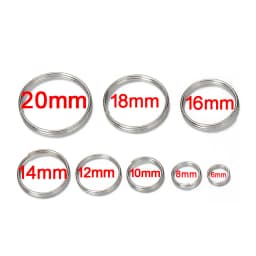 50pcs/lot Metal Keyring Blank Circle for DIY Keychain Jewelry Making 6-20mm Key Holder Split Ring Connector Accessories