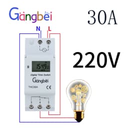 Weekly 7 Days Programmable Digital TIME SWITCH Relay Timer Control AC 220V 230V 110V DC24V 12V THC30 30A Din Rail Mount