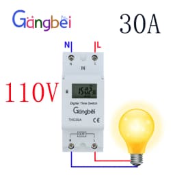 Weekly 7 Days Programmable Digital TIME SWITCH Relay Timer Control AC 220V 230V 110V DC24V 12V THC30 30A Din Rail Mount