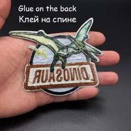 Jurassic Park Patch Embroidered Patches For Clothing Dinosaur Patch Iron on Patches DIY On Clothes Sticker Badge
