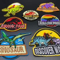 Jurassic Park Patch Embroidered Patches For Clothing Dinosaur Patch Iron on Patches DIY On Clothes Sticker Badge