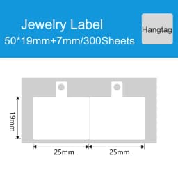 DETONGER 2 Rolls Adhesive Thermal Label Paper Jewelry Price Tag with Free App Template Sticker Paper Self-anhensive Labels