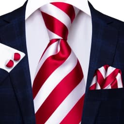 Hi-Tie White Red Striped Paisley Solid Wedding Tie For Men Design Mens Necktie Hanky Cufflink Business Party Dropshipping