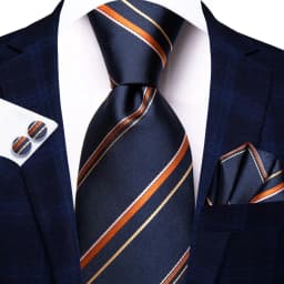 Hi-Tie Orange Solid Paisley Men's Tie Set Silk Wedding Tie For Men New Fashion Designer Quality Hanky Cufflinks Set Dropshipping