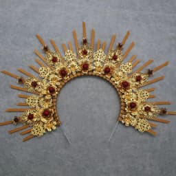 Lolita KC Gold Halo Headband Sun Godmother's Crown Tiaras Headpiece Virgin Mary Gothic Headwear Fairy Goddess Hair Accessories