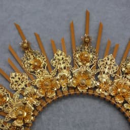 Lolita KC Gold Halo Headband Sun Godmother's Crown Tiaras Headpiece Virgin Mary Gothic Headwear Fairy Goddess Hair Accessories