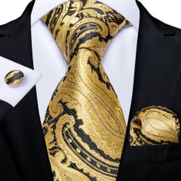Fashion Paisley Men's Ties Gold Teal Green Black Tie For Men 8cm Business Wedding Accessories Cravat Gift For Men DiBanGu