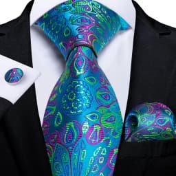 Fashion Paisley Men's Ties Gold Teal Green Black Tie For Men 8cm Business Wedding Accessories Cravat Gift For Men DiBanGu