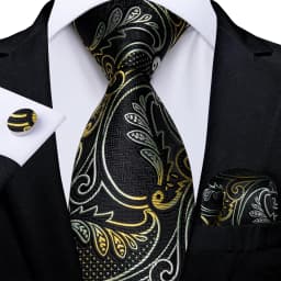 Fashion Paisley Men's Ties Gold Teal Green Black Tie For Men 8cm Business Wedding Accessories Cravat Gift For Men DiBanGu