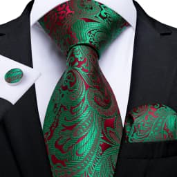 Fashion Paisley Men's Ties Gold Teal Green Black Tie For Men 8cm Business Wedding Accessories Cravat Gift For Men DiBanGu