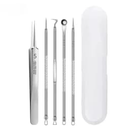 4-11Pcs Ingrown Hair Tweezers Acne Blackhead Removal Needles Black Dots Cleaner Deep Cleansing Pore Cleaner Face Skin Care Tools