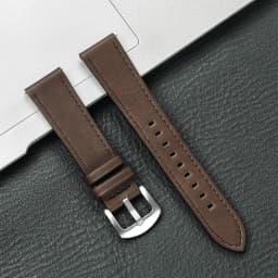 20mm 22mm Leather Strap for Samsung Galaxy Watch 6 5 4 40mm 44mm Gear Band Vintage Bracelet for Xiaomi Redmi Watch 3 Lite/Active