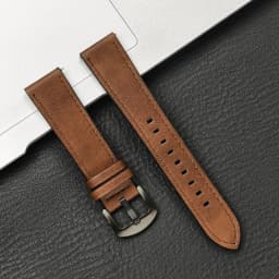 20mm 22mm Leather Strap for Samsung Galaxy Watch 6 5 4 40mm 44mm Gear Band Vintage Bracelet for Xiaomi Redmi Watch 3 Lite/Active