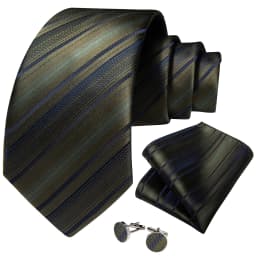 Fashion 8cm Tie Light Green Necktie Men Business Wedding Party Formal Neck Tie Accessories Handkerchief Cufflinks DiBanGu