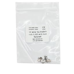 10Pcs/Pack Dental Orthodontic Lingual Button Bondble Multi-Hook Botton Monoblock Double Hooks Stainless Steel Dentist Materials