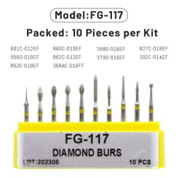 1Box AG Series Round Shape Dental Diamond Burs Drills High Speed Handpiece Teeth Whitening FG Dia 1.6MM Dentistry Materials