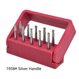 10PCS/Box Dentistry Broken Crown Needle For Break Crown With Metal Bur Box Endodontic High Speed Dental Drill Dentist Tools