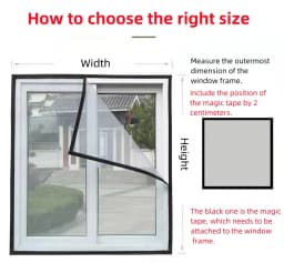 Summer mosquito proof door and window screens, available in various sizes (white)