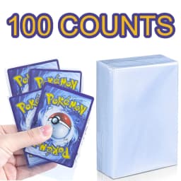 100pcs Transparent Card Sleeves fit for Playing Games TCG Protector PKM PTCG Cards Folder Yugioh sports photo Case Holder Toy