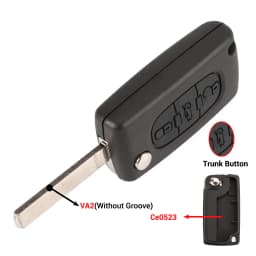 Jingyuqin 2/3 Buttons for Peugeot 207 307 308 407 607 807 For Citroen C2 C3 C4 C5 C6 Auto Remote key Case Va2/Hu83 CE0523 CE0536