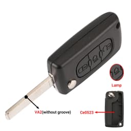 Jingyuqin 2/3 Buttons for Peugeot 207 307 308 407 607 807 For Citroen C2 C3 C4 C5 C6 Auto Remote key Case Va2/Hu83 CE0523 CE0536