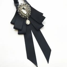 Vintage Crystal Fabric Bow Tie Brooch Korean Fashion Bowties Neckties for Women White Shirt Collar Luxury Jewelry Accessories