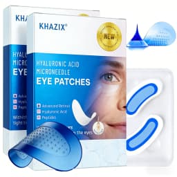 Retinol Microneedle Eye Patches with Hyaluronic Acid & Firming Peptides,for Forehead, Eye Area, Crow's Feet & Smile Lines,1Pair.
