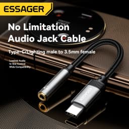 Essager Lighting to 3.5mm Jack Audio Adapter Headphone Aux Cable USB Type C to 3.5 Adapter OTG Type C For iPhone Xiaomi OnePlus