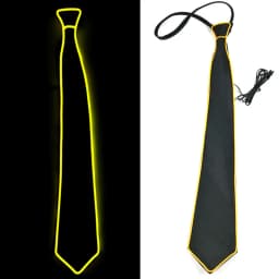 Flashing Neon Light LED Tie Halloween Christmas Dance Supplies Wedding Performance Decoration Luminous EL Wire Necktie