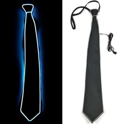 Flashing Neon Light LED Tie Halloween Christmas Dance Supplies Wedding Performance Decoration Luminous EL Wire Necktie